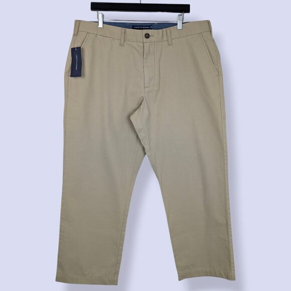Tommy Hilfiger Tailored Fit Khaki Pants - Picture 1 of 8